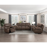 Proctor Brown Power Double Reclining Loveseat - Ornate Home