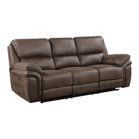 Proctor Brown Power Double Reclining Sofa - Ornate Home