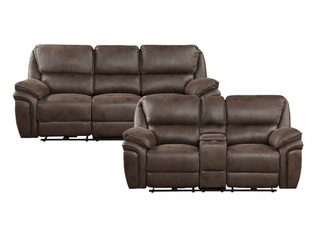 Proctor Brown Power Reclining Sofa and Loveseat - Ornate Home