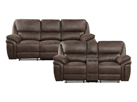Proctor Brown Reclining Sofa & Loveseat - Ornate Home