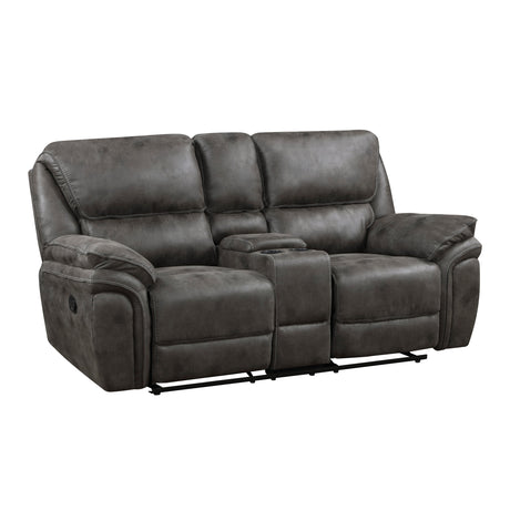 Proctor Gray Double Reclining Loveseat - Ornate Home