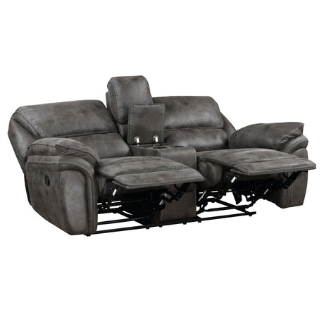 Proctor Gray Double Reclining Loveseat - Ornate Home