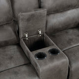 Proctor Gray Double Reclining Loveseat - Ornate Home