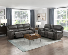 Proctor Gray Double Reclining Loveseat - Ornate Home