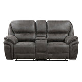 Proctor Gray Double Reclining Loveseat - Ornate Home