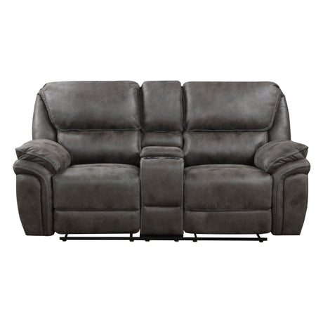 Proctor Gray Double Reclining Loveseat - Ornate Home