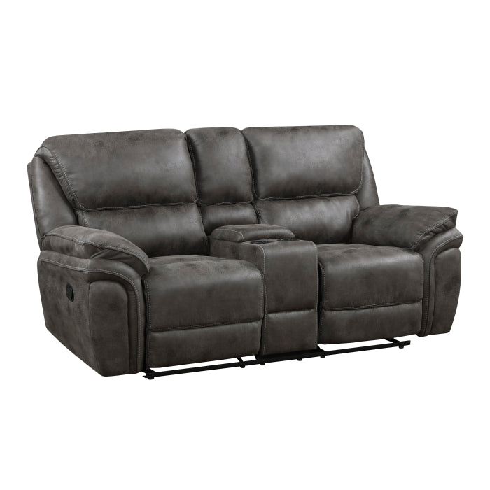 Proctor Gray Double Reclining Loveseat - Ornate Home