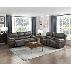 Proctor Gray Double Reclining Loveseat - Ornate Home