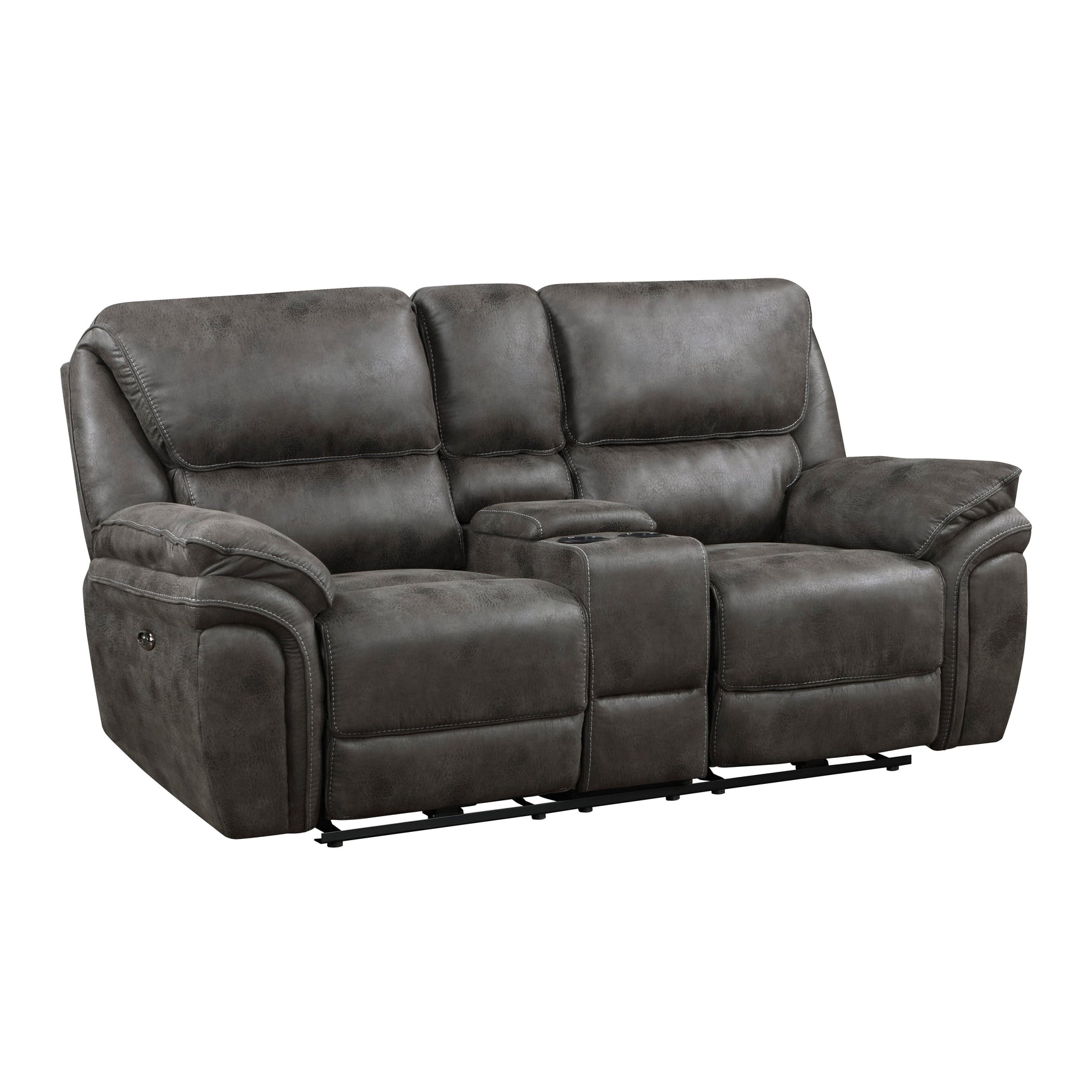 Proctor Gray Power Double Reclining Loveseat - Ornate Home