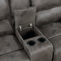 Proctor Gray Power Double Reclining Loveseat - Ornate Home