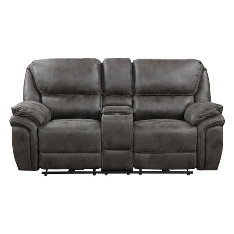 Proctor Gray Power Double Reclining Loveseat - Ornate Home