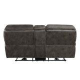 Proctor Gray Power Double Reclining Loveseat - Ornate Home