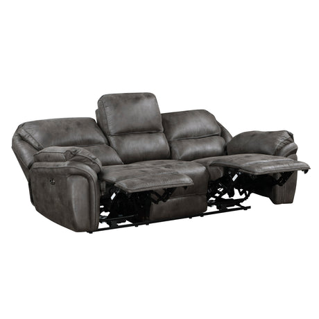 Proctor Gray Power Double Reclining Sofa - Ornate Home