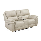 Proctor Sand Double Reclining Loveseat - Ornate Home