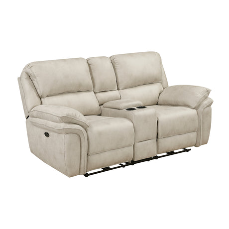 Proctor Sand Power Double Reclining Loveseat - Ornate Home