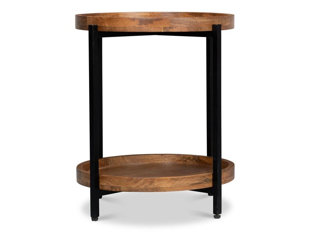 Profile Brown Round End Table - Ornate Home