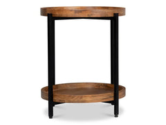 Profile Brown Round End Table - Ornate Home