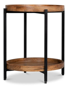 Profile Brown Round End Table - Ornate Home