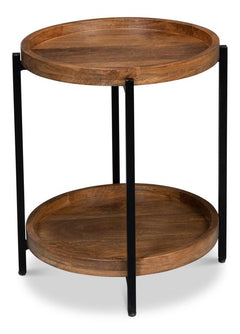 Profile Brown Round End Table - Ornate Home
