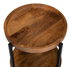 Profile Brown Round End Table - Ornate Home