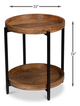 Profile Brown Round End Table - Ornate Home