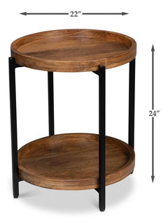 Profile Brown Round End Table - Ornate Home