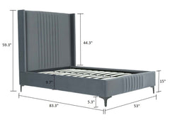 Promenade 48" Bed in Grey - Ornate Home
