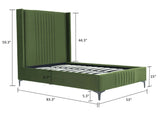 Promenade 48" Bed in Moss Green - Ornate Home