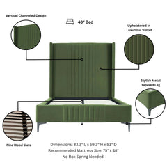 Promenade 48" Bed in Moss Green - Ornate Home