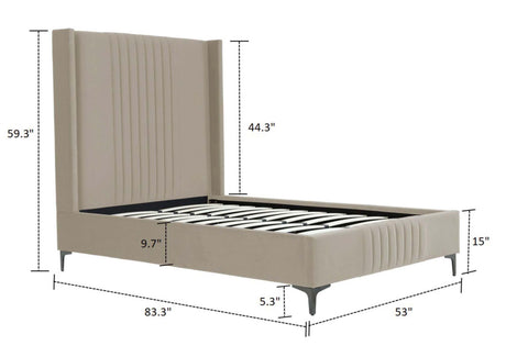 Promenade 48" Bed in Rustic Taupe - Ornate Home