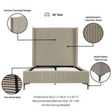 Promenade 48" Bed in Rustic Taupe - Ornate Home