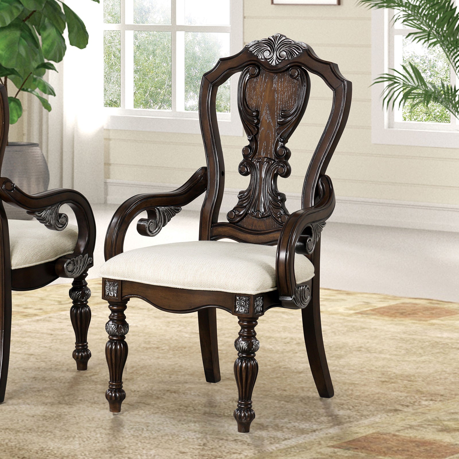 Promenade Dark Brown 7 Piece Dining Set - Ornate Home