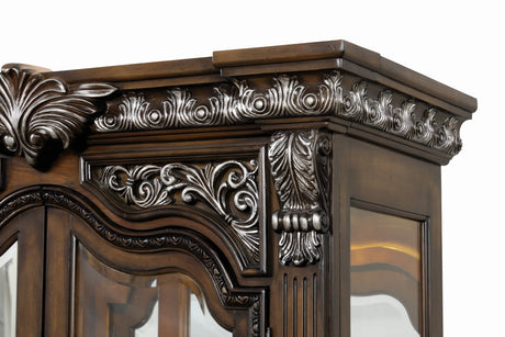 Promenade Dark Brown Curio - Ornate Home