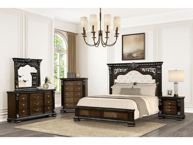 Promenade Espresso Queen 4 Piece Bedroom Set - Ornate Home