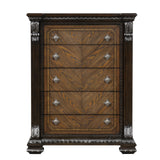 Promenade Espresso Queen 5 Piece Bedroom Set w/Chest - Ornate Home