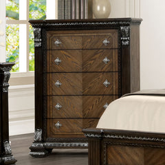Promenade Espresso Queen 5 Piece Bedroom Set w/Chest - Ornate Home
