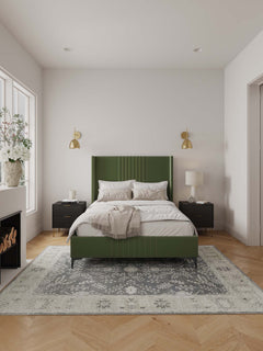 Promenade Full- Size Bed in Moss Green - Ornate Home