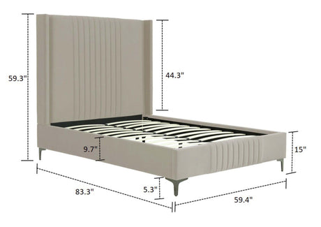 Promenade Full- Size Bed in Rustic Taupe - Ornate Home