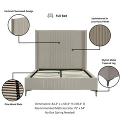 Promenade Full- Size Bed in Rustic Taupe - Ornate Home