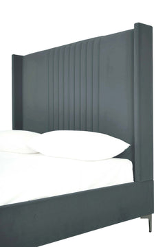 Promenade Queen-Size Bed in Grey - Ornate Home