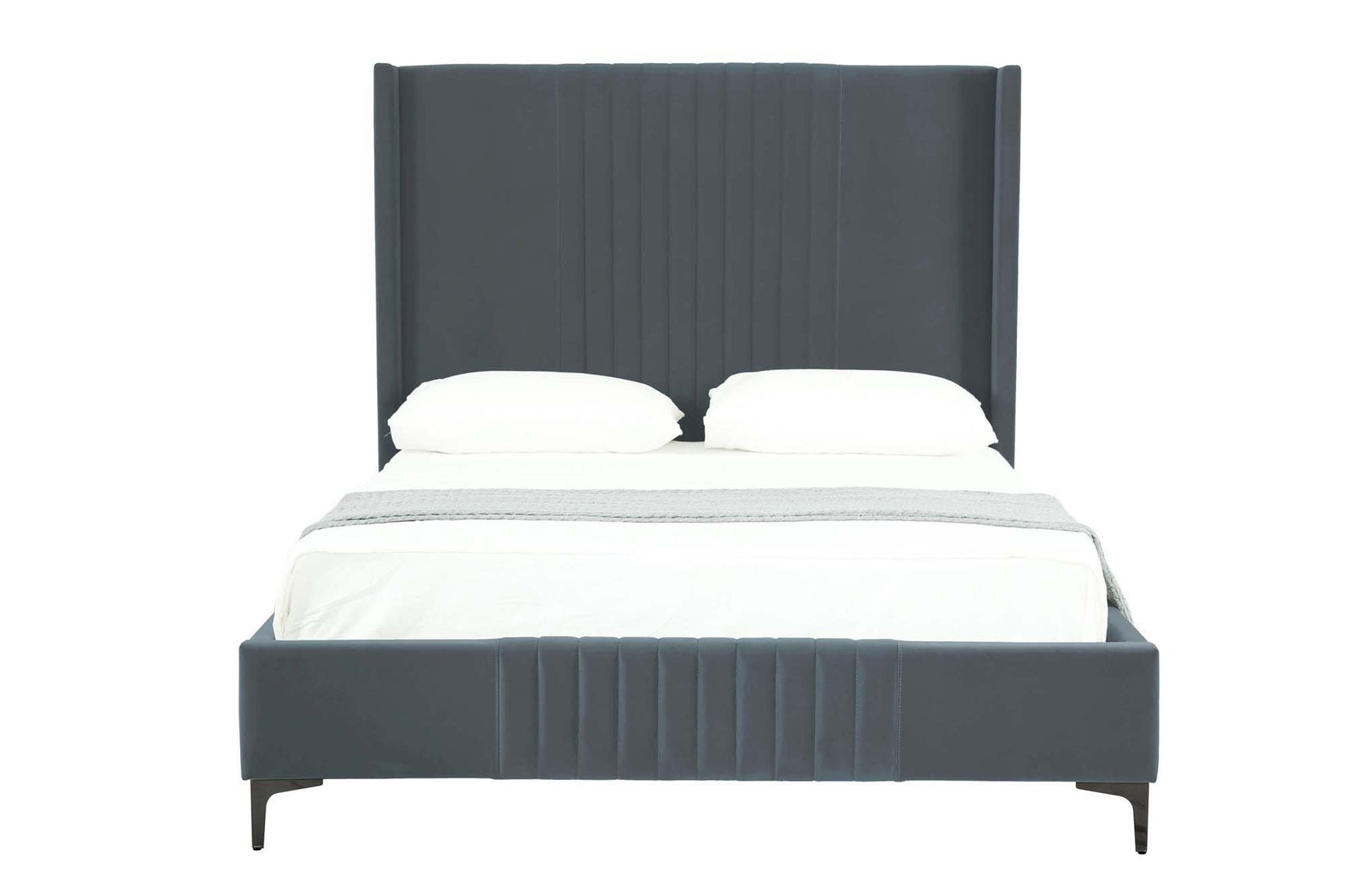 Promenade Queen-Size Bed in Grey - Ornate Home