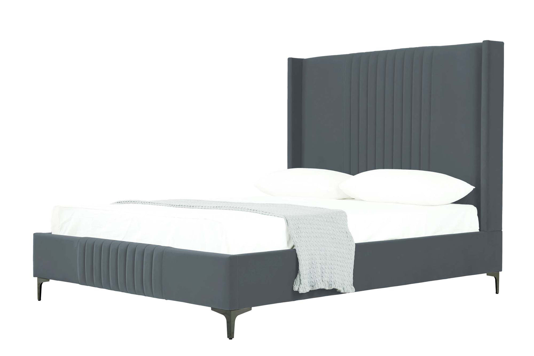 Promenade Queen-Size Bed in Grey - Ornate Home