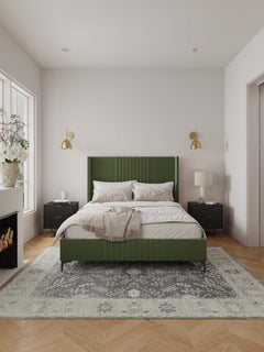 Promenade Queen-Size Bed in Moss Green - Ornate Home