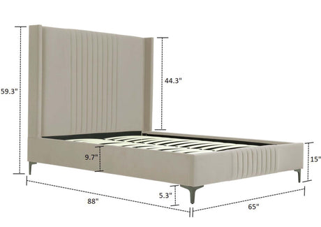 Promenade Queen-Size Bed in Rustic Taupe - Ornate Home