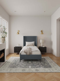Promenade Twin-Size Bed in Grey - Ornate Home