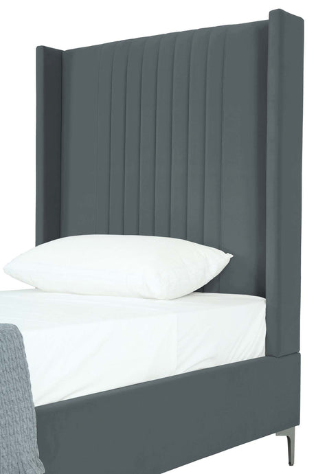 Promenade Twin-Size Bed in Grey - Ornate Home