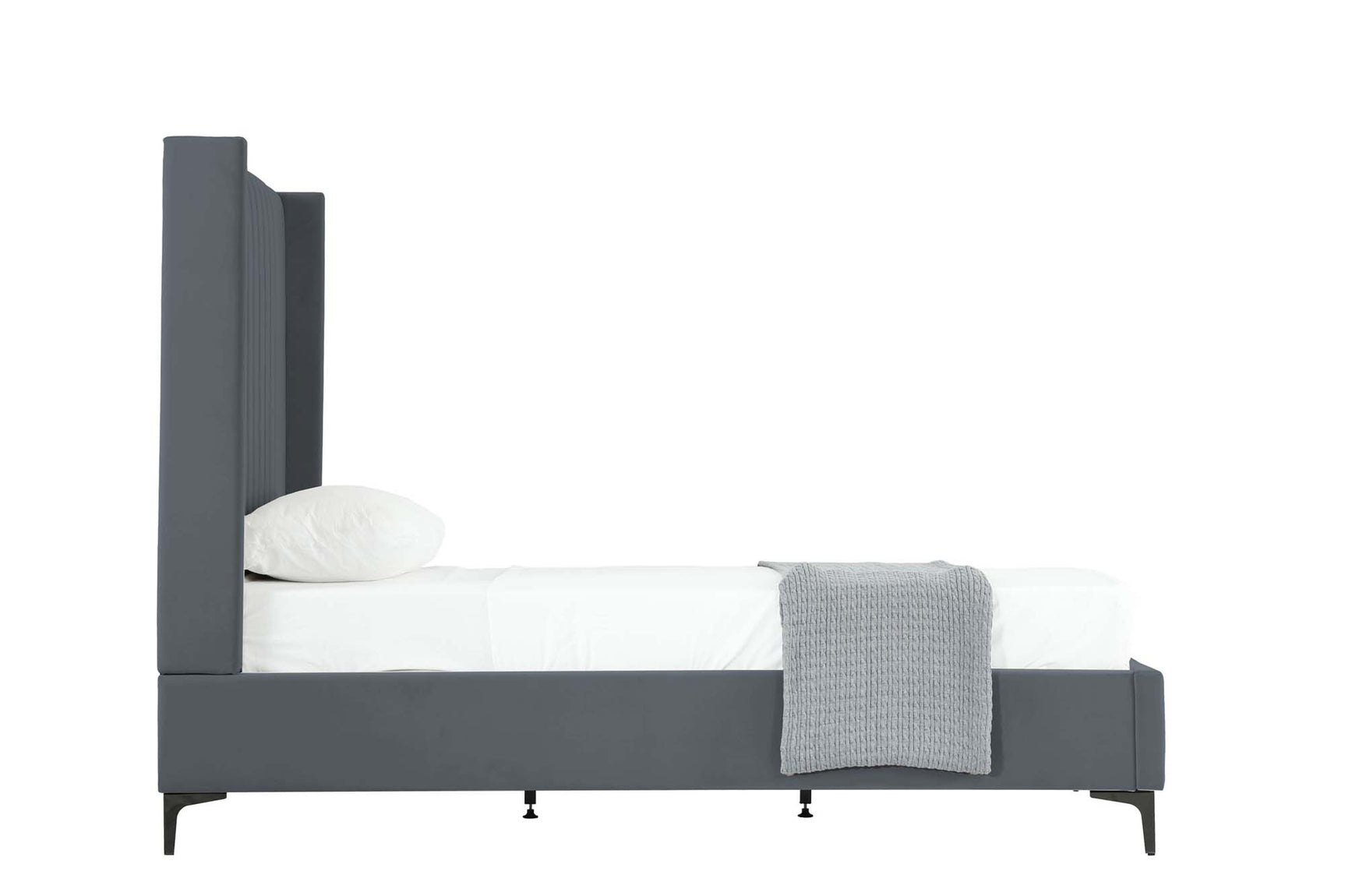 Promenade Twin-Size Bed in Grey - Ornate Home