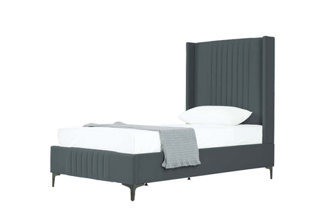 Promenade Twin-Size Bed in Grey - Ornate Home