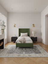 Promenade Twin-Size Bed in Moss Green - Ornate Home