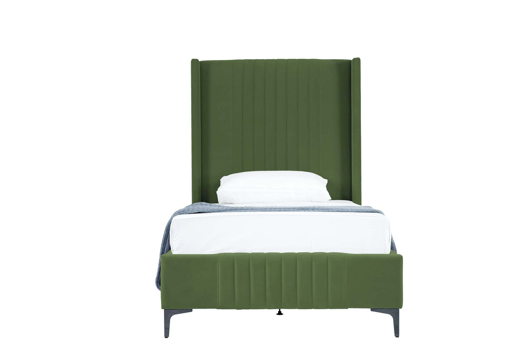 Promenade Twin-Size Bed in Moss Green - Ornate Home